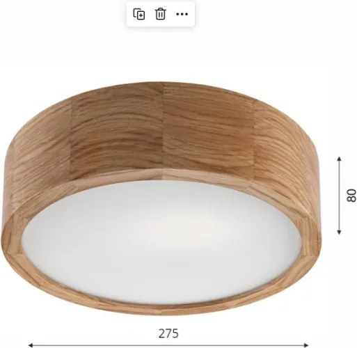 Brilagi - LED RGBW stmievateľné stropné svietidlo CARVALHO 1xE27/15W/230V Wi-Fi dub pr. 27,5