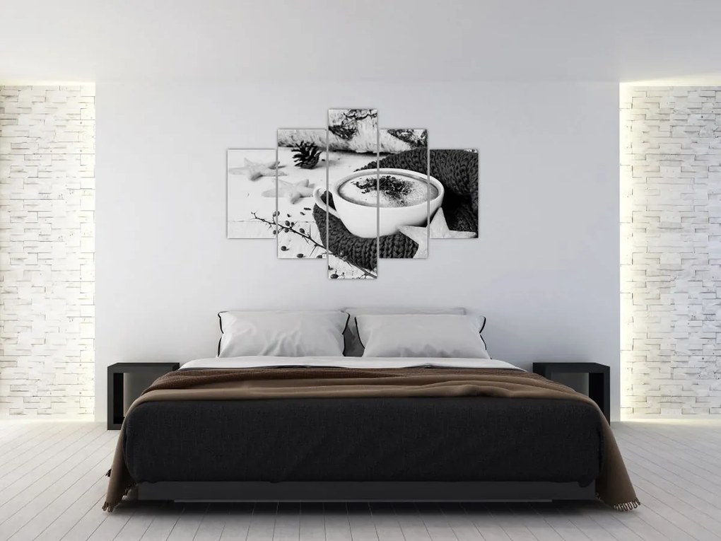 Obraz - Zimné cappuccino (150x105 cm)
