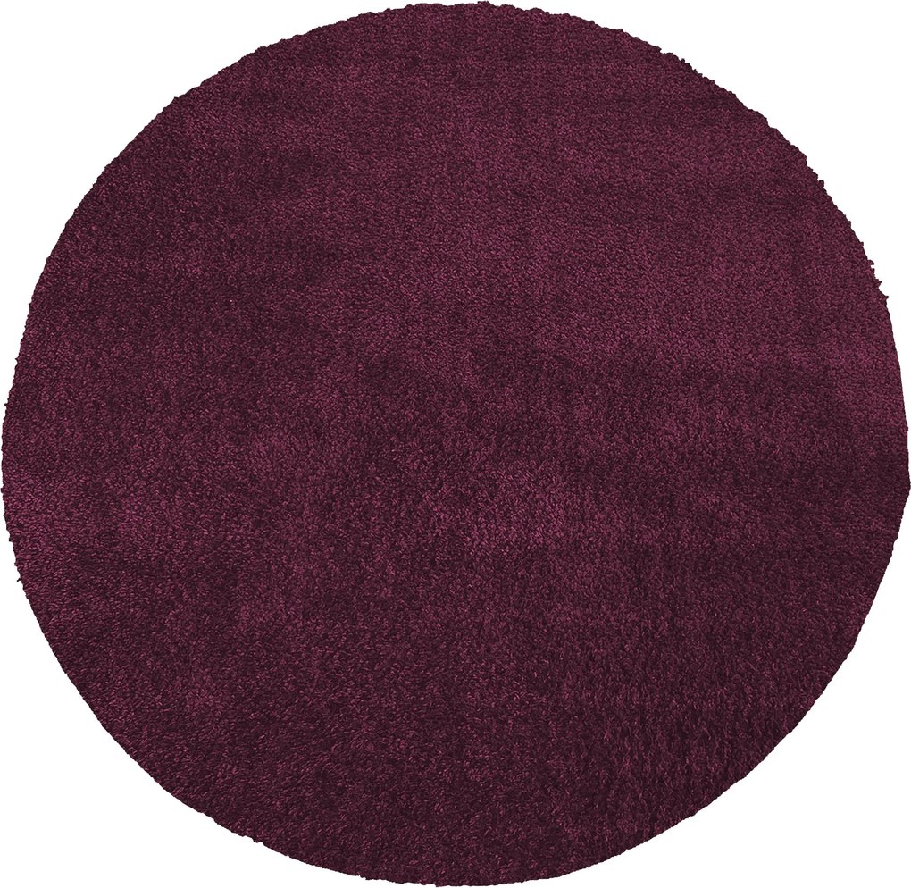 DY Okrúhly fialový shaggy koberec Kamel Rozmer: 60 cm