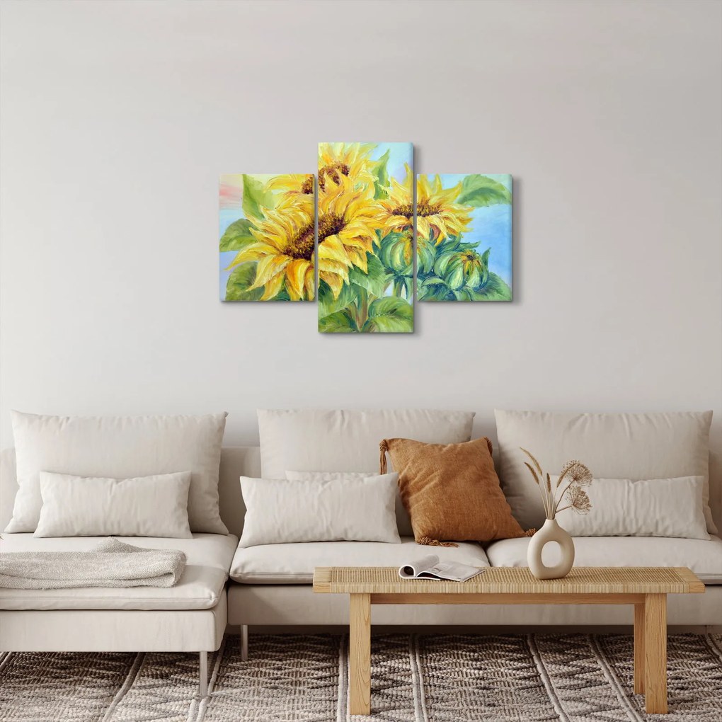 Obraz rozkvitnutých slnečníc (90x60 cm)