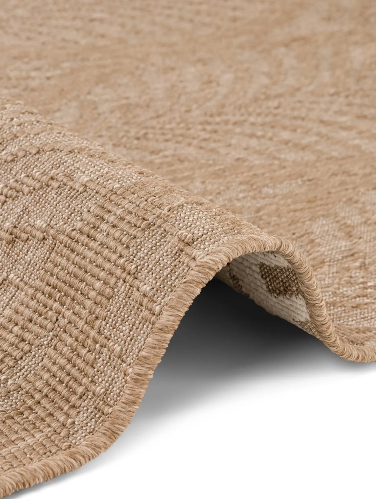 NORTHRUGS, Koberec behúň Duet Liora 106247 Beige/White - na von aj na doma, 80x250, béžová, chodba / predsieň