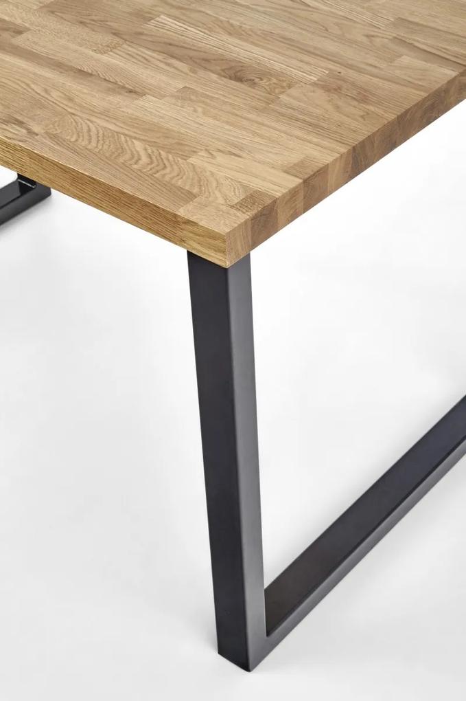 Jedálenský stôl Dusu 120x78 cm prírodný dub/čierny