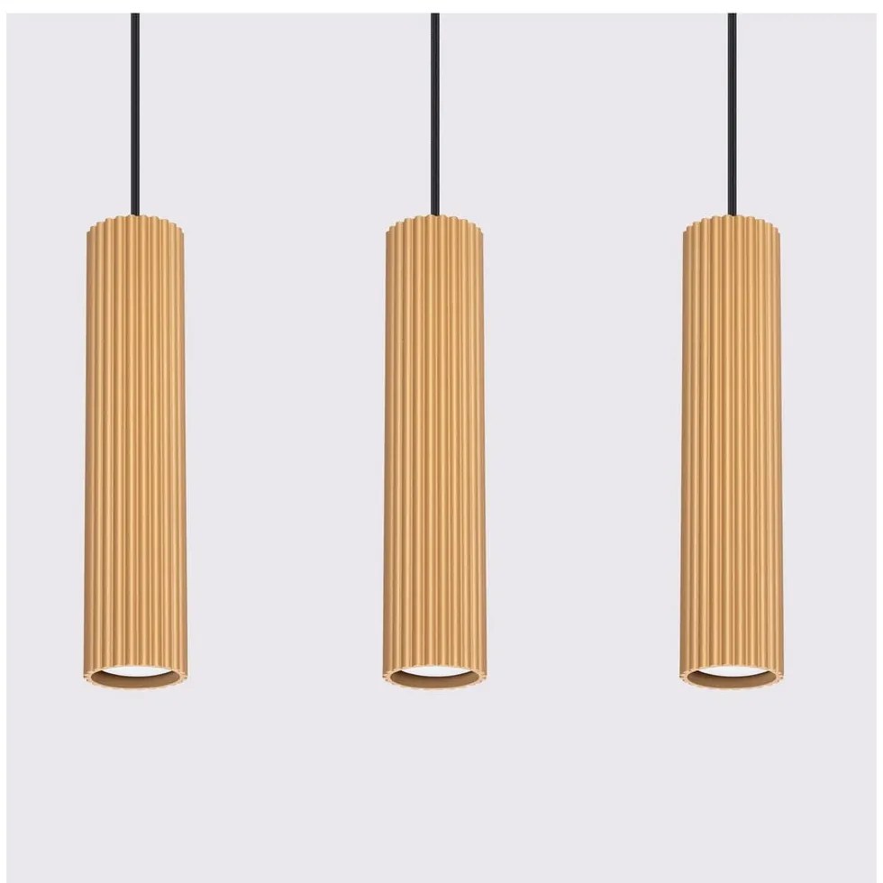 Závesné svietidlo v zlatej farbe Gleam – Sollux