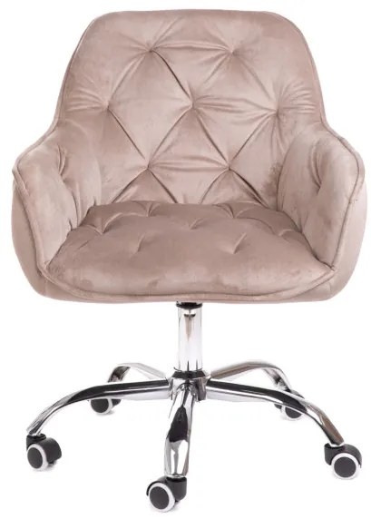 Kancelárska stolička FLOSSI zamatová béžová ALL 859279