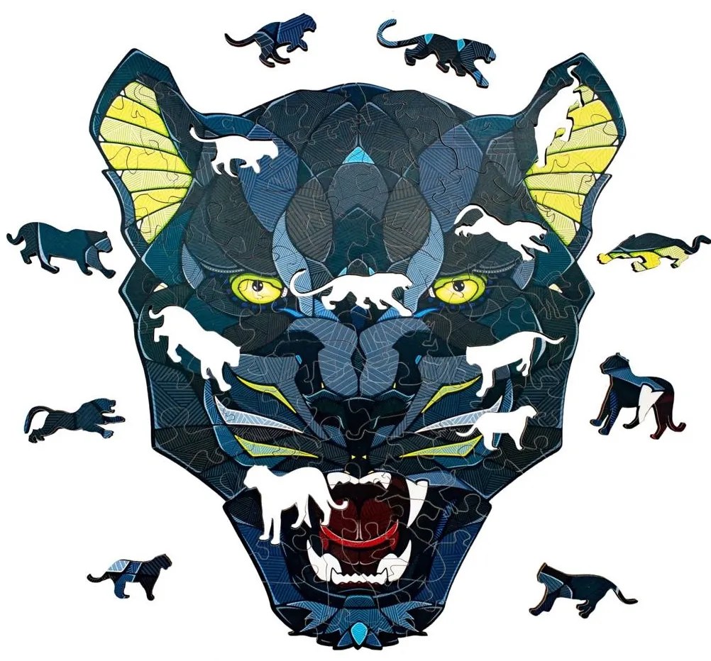 EWA Drevené puzzle v krabičke - Panter