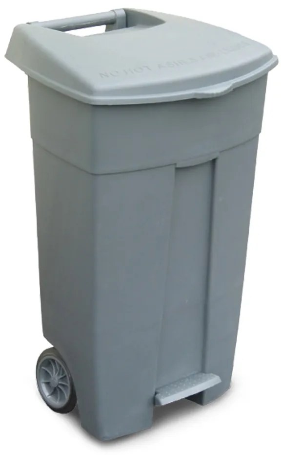 Popolnica na odpadky, sivá