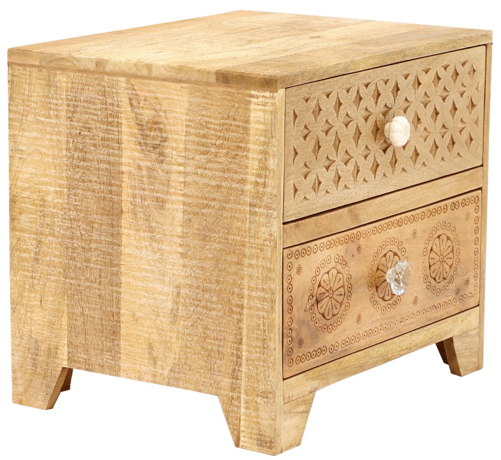 furniture-nabytek.cz - Drevený nočný stolík z manga 45x50x40