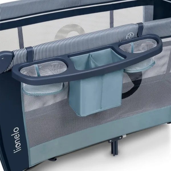 Lionelo - Cestovná postieľka SVEN PLUS modrá
