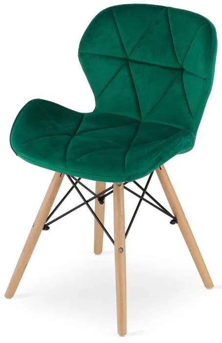 Jedálenská zostava TODI 60cm okrúhly stolový set čierny + 2 stoličky LAGO zelené