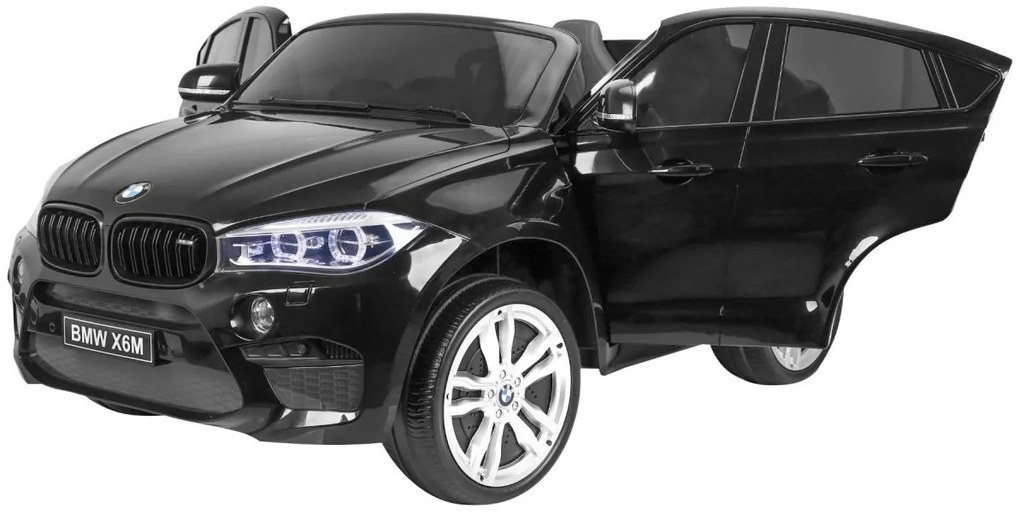 RAMIZ ELEKTRICKÉ AUTÍČKO BMW X6 - DVOJMIESTNE - LAKOVANÉ - ČIERNE - 12V/10 Ah - 2 x 12V / 120W / 20000RPM - 2023