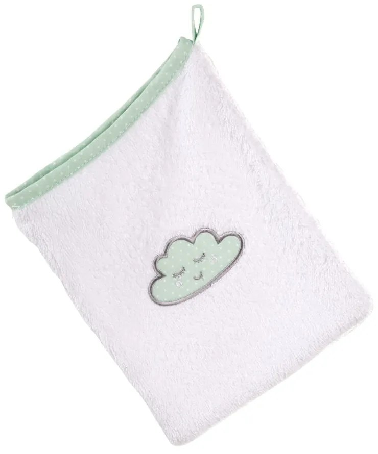 Biela bavlnená detská osuška s kapucňou 80x80 cm Happy Cloud – Roba
