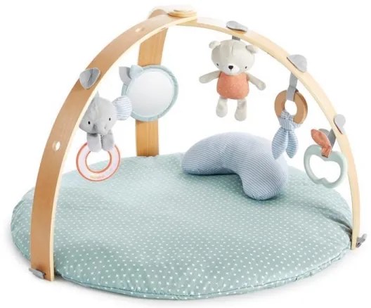 Ingenuity - Detská hracia deka LOAMY mint/šedá