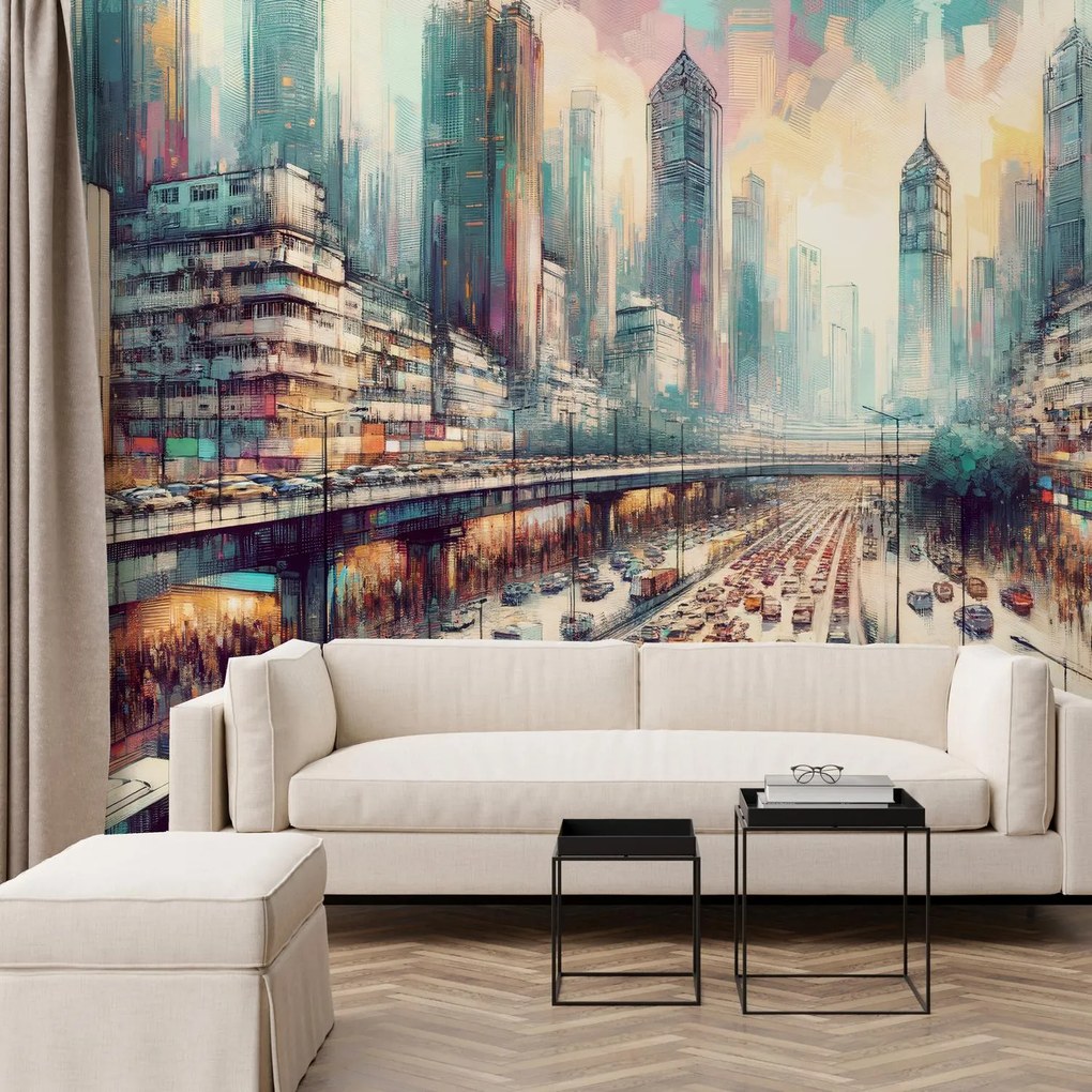 Fototapeta - Život veľkomesta (147x102 cm)