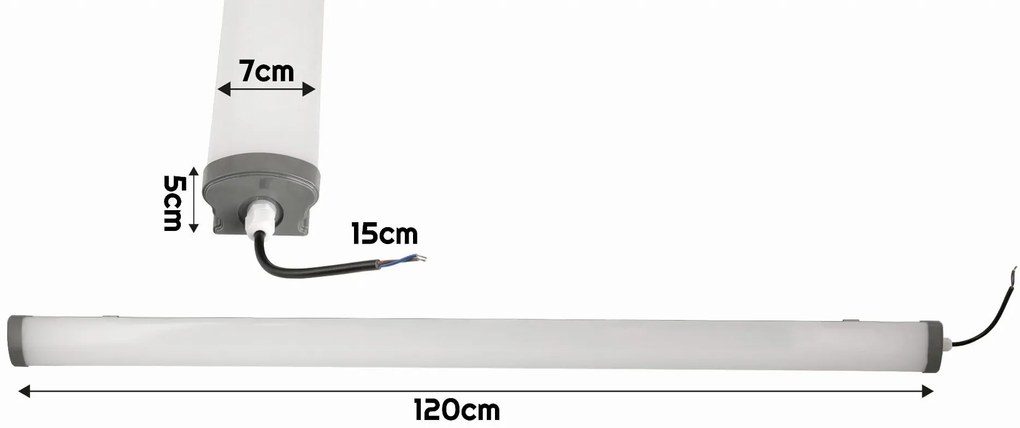 BERGE LED panel LEO čierny - 120cm - 50W - 230V - neutrálna biela