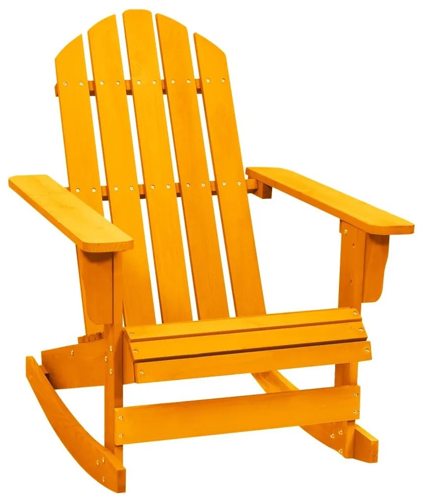 vidaXL Záhradná hojdacia stolička Adirondack jedľový masív oranžová