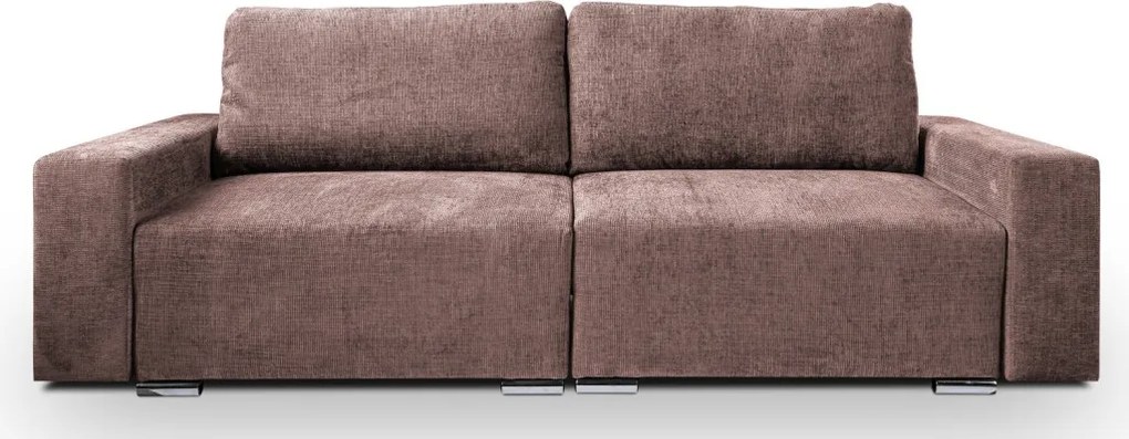 Rozkladacia pohovka Anafi, tmavo ružová látka