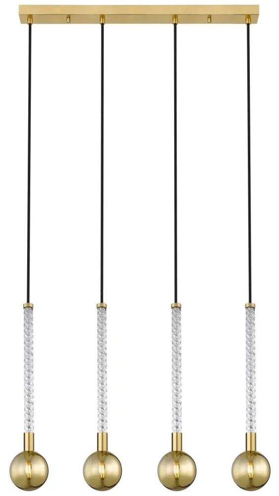 Zuma Line P0583-04A-2GHF - Luster na lanku MIDA 4xG9/6W/230V mosadz