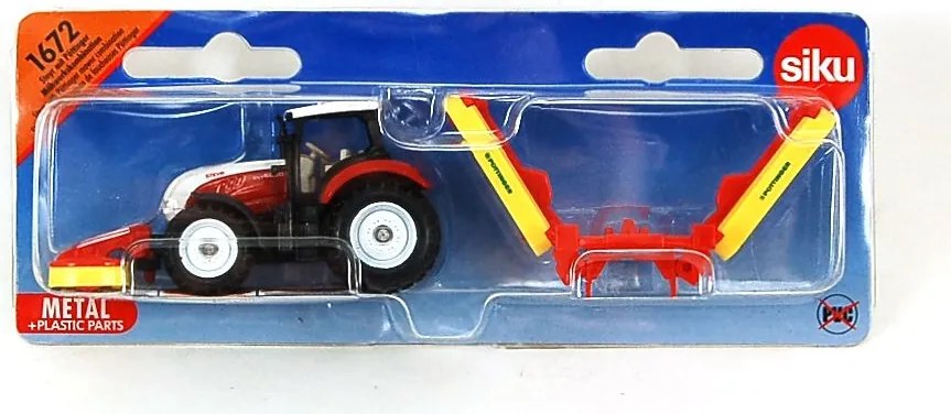 Siku Traktor Steyr s kosačkami