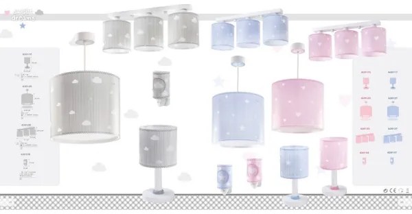 Dalber D-62012E - Detský luster SWEET DREAM 1xE27/60W/230V