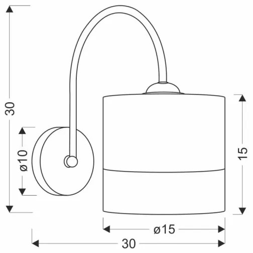 Nástenná lampa BIANCO 1xE27/40W/230V biela/hnedá