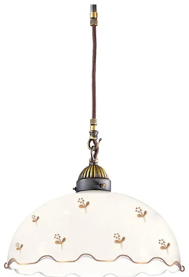 Kolarz 731.30.161 - Závesné svietidlo na lanku NONNA 1xE27/75W/230V Ø 30 cm, kvetinový motív, ružové zlato