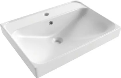 Nábytkové umývadlo SAT Brevis 61x47,5 cm otvor pre batériu uprostred SATBRE6046