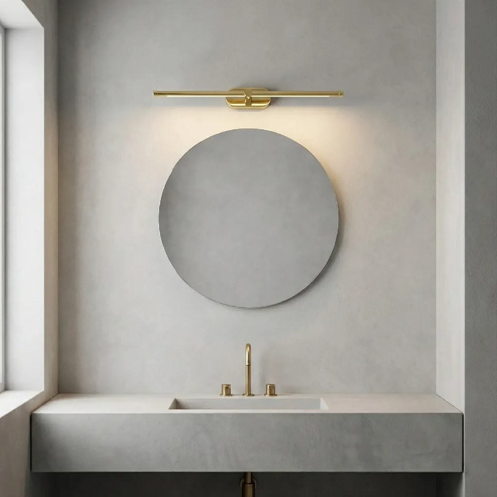 Toolight Toolight, LED nástenné svietidlo 60cm, 13W, 4000K, 1000lm, APP1890-1W, zlatá lesklá, OSW-66045