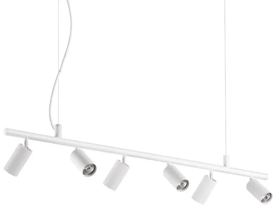 Ideal Lux - LED Luster na lanku DYNAMITE 6xGU10/7W/230V CRI 90 biela