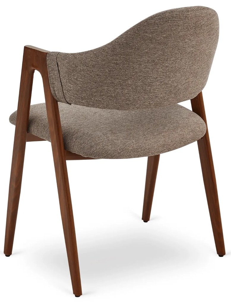 PROXIMA.store - Čalúnená jedálenska stolička RUIZ FARBA: čierna, FARBA NÔH: orech