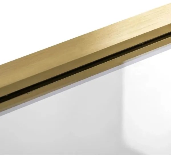 REA-K9777 - Skladacia vaňová zástena AGAT 140x100 cm brúsená zlatá/číra