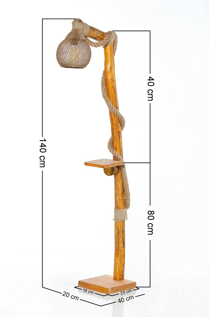 Stojacia lampa Arbor I 140 cm hnedá