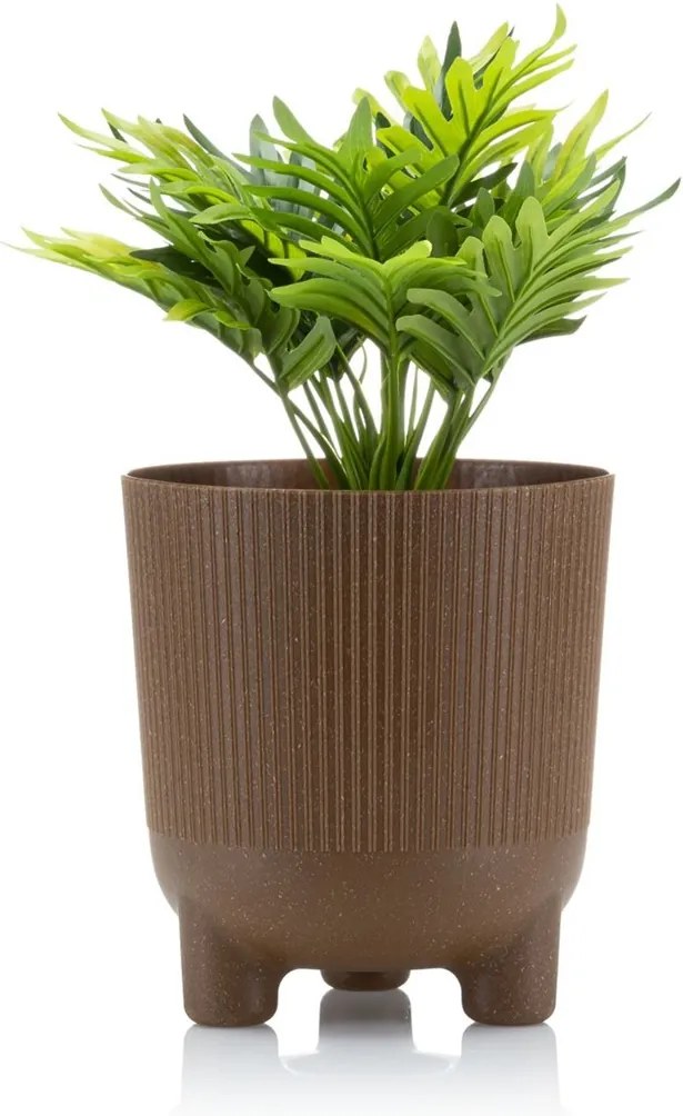 PLASTOVÝ KVETINÁČ HARMONY ECO 18X16 CM HNEDÁ