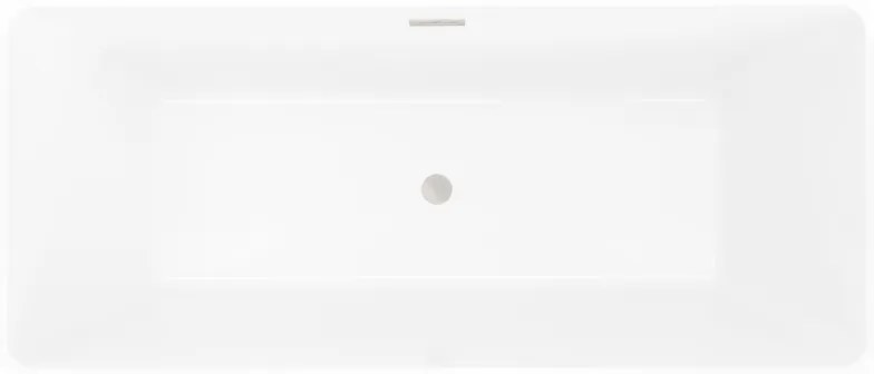 Mexen Tava, voľne stojaca ryhovaná vaňa 170 x 75 cm, biela-čierna, oceľový prepad, 52851707575-97