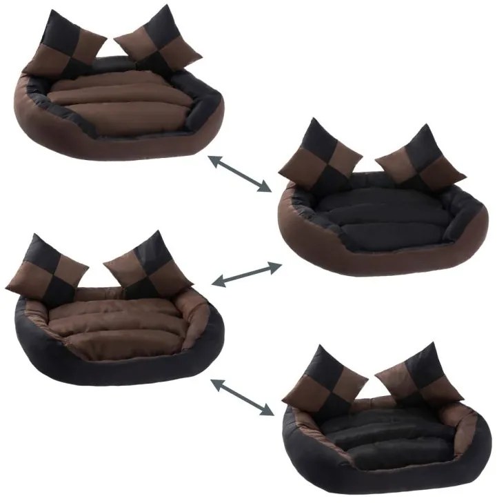 Petstuff pelech pre psa, čierno-hnedý, 110 x 80 x 23 cm