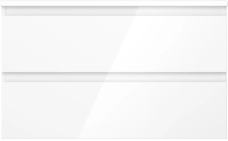 Mexen Orio, kúpeľňová skrinka 80 cm s hornou časťou, 2 zásuvky, biela lesklá, 91A10-08047-2-BFFC00