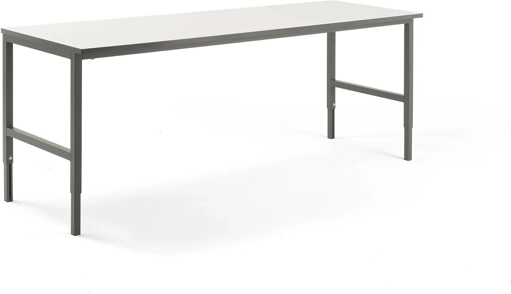 Dielenský stôl Cargo, 2400x750 mm, biela / šedá