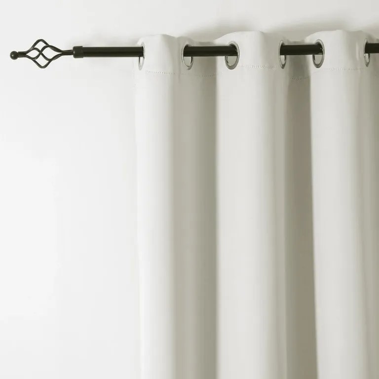 Bielo-krémový záves OXFORD 140x250 cm Zavesenie: Kovové krúžky