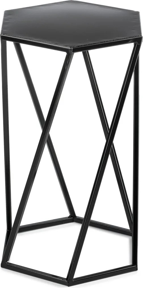 STOJAN NA KVETINÁČ HEXAGON 40X24X27 CM ČIERNA