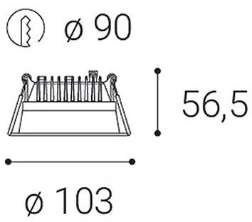 LED2-LED Stmievateľné kúpeľňové podhľadové svietidlo ZETA LED/10W/230V 3000K IP44