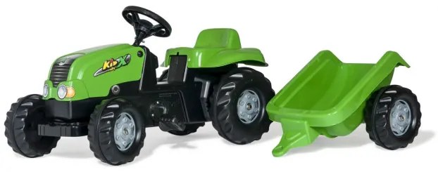 Šlapací traktor s vlečkou Rolly Toys 012169 zelený