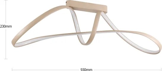 Brilagi-LED Stmievateľný prísadený luster TWISTER LED/60W/230V 3000-6000K béžový + diaľkové ovládanie