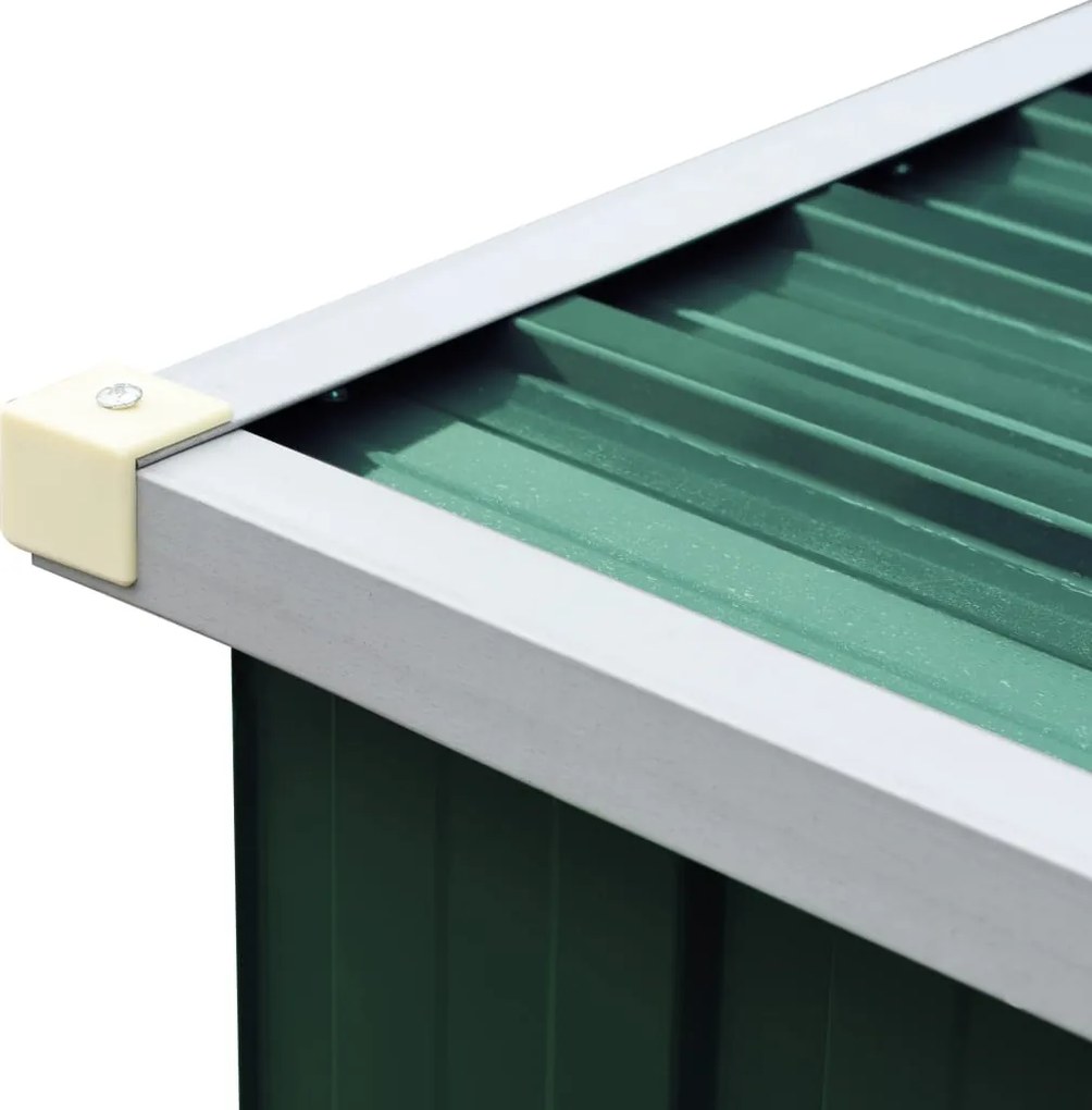 Záhradná kôlňa na drevo galvanizovaná oceľ 330x84x152 cm zelená