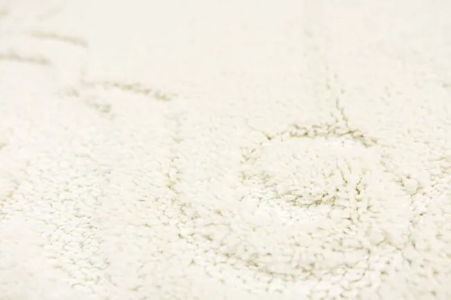 Kúpeľňový koberček Marika krémový, kvety