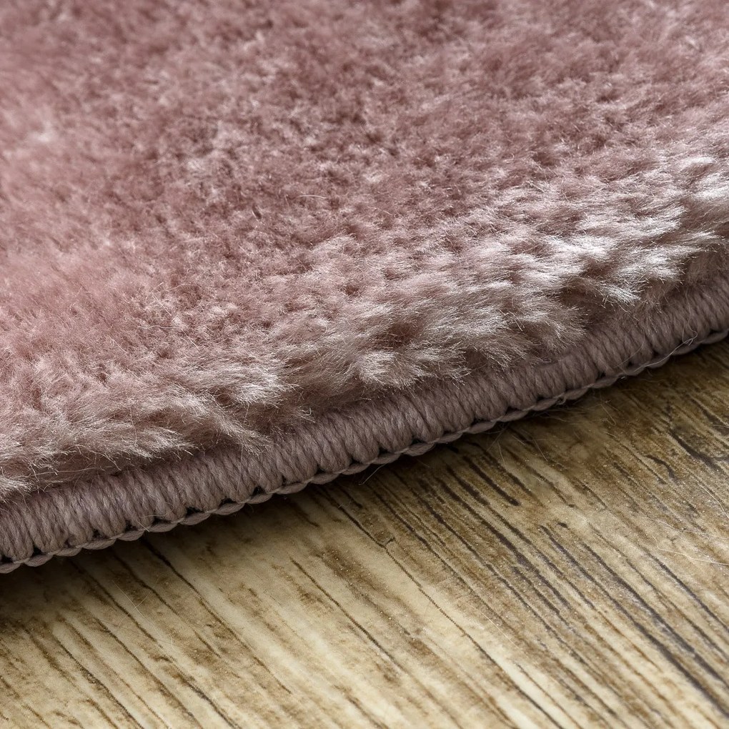 Kusový koberec Visco Rabbit Pink 8 kruh, 160x160 (priemer) kruh, ružová, detská izba, Dywany Łuszczów