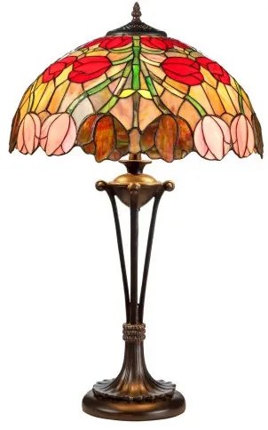 Stolné Tiffany svietidlo do obývačky vitráž TULIP