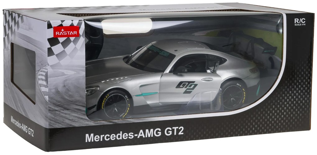 Auto na diaľkové ovládanie R/C Mercedes-AMG GT2 sivý 1:14 RASTAR