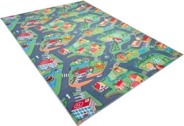 TA Detský koberec B-601 FLANNEL PRINTED Zelený Obdĺžnikový Rozmer: 120x170 cm