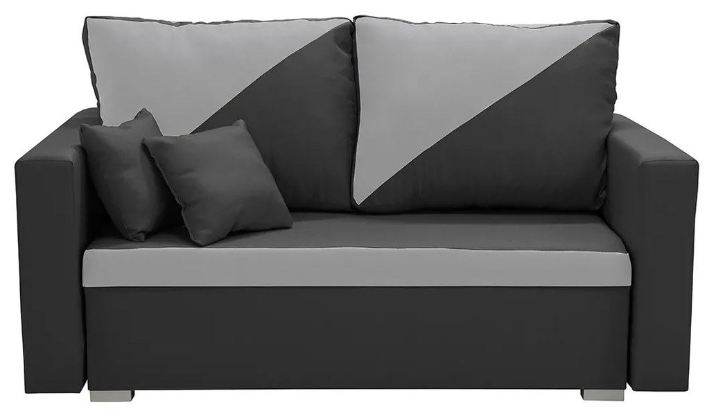 Dvojmiestna rozkladacia pohovka ASTRA2 Čierna/strieborná