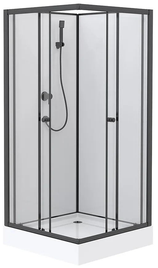 Sprchový box štvorcový Elize 90x90x200 čierny