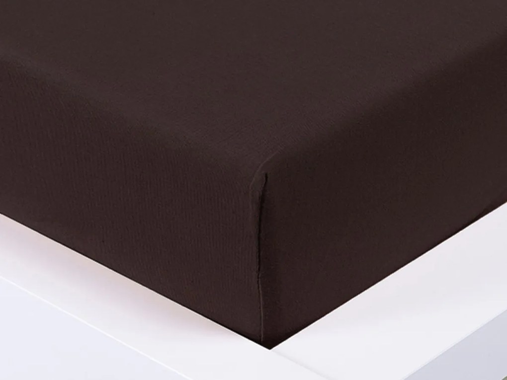 XPOSE® Jersey plachta Exclusive - tmavo hnedá 180x200 cm